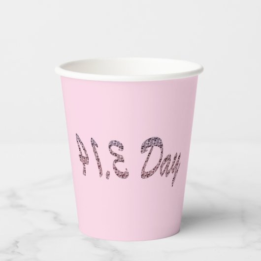 Gobelets En Papier Jour Pie Pink Pi (Recto)
