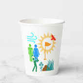 Gobelets En Papier Journée de golf (Verso)