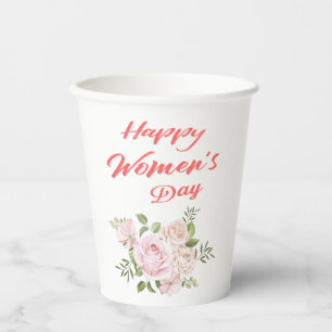 Gobelets En Papier Journée des femmes heureuses
