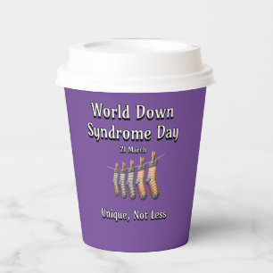 Gobelets En Papier Journée mondiale du syndrome de Down. Unique non m