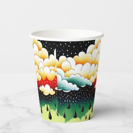 Gobelets En Papier Jours pluvieux (Verso)