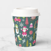 Gobelets En Papier Joy Christmas Green (Verso)