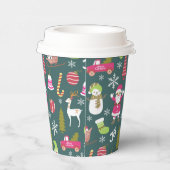 Gobelets En Papier Joy Christmas Green (Droite)