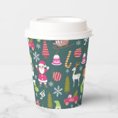 Gobelets En Papier Joy Christmas Green (Recto)