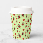 Gobelets En Papier Joy Texte sur le vert pâle (Verso)