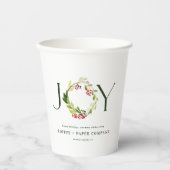 Gobelets En Papier Joyau botanique d'aquarelle moderne vacances d'ent (Recto)