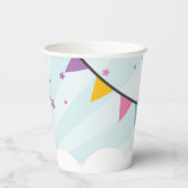 Gobelets En Papier Joyeuse Coupe d'anniversaire avec ballons (Verso)