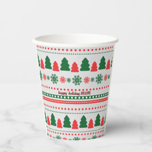 Gobelets En Papier Joyeuse Coupe de papier de Noël