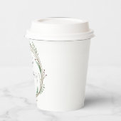 Gobelets En Papier Joyeuse couronne d'aquarelle de Noël (Gauche)