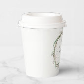 Gobelets En Papier Joyeuse couronne d'aquarelle de Noël (Droite)