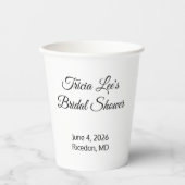 Gobelets En Papier Joyeuse Fête de Fiançailles : Blanc (Recto)