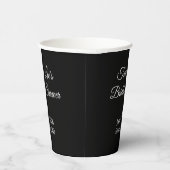 Gobelets En Papier Joyeuse Fête de Fiançailles : Noir (Droite)