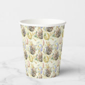 Gobelets En Papier Joyeuse fête de Pâques Bunny fête Jaune (Droite)