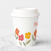 Gobelets En Papier Joyeuse Fête des mères florales (Recto)