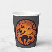 Gobelets En Papier Joyeuse lanterne d'Halloween araignées et chauves- (Verso)