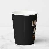 Gobelets En Papier Joyeuse nouvelle année Gold Metallic Texte Image (Droite)