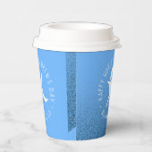 Gobelets En Papier Joyeuse Parties scintillant Bleue de la Journée Mo (Droite)