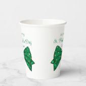 Gobelets En Papier Joyeuse Saint-Patrick 2024 verte (Gauche)