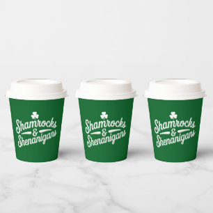 Gobelets En Papier Joyeuse Saint-Patrick Chance Shamrock & Shenanigan