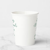 Gobelets En Papier Joyeuse Saint-Patrick famille nom vert minimal (Gauche)