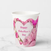 Gobelets En Papier Joyeuse Saint-Valentin (Verso)