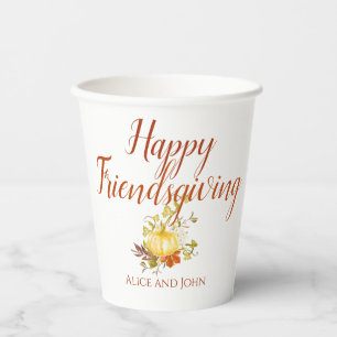 Gobelets En Papier Joyeuses Coupes de papier Thanksgiving