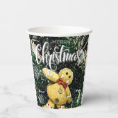 Gobelets En Papier Joyeuses plaques en papier de Noël (Verso)