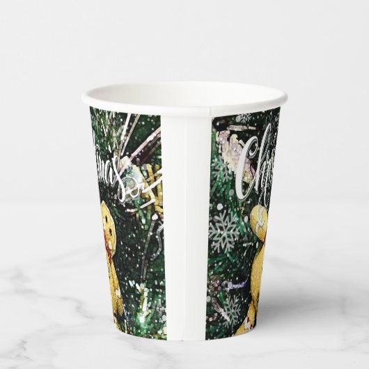 Gobelets En Papier Joyeuses plaques en papier de Noël (Droite)