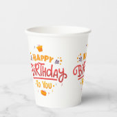 Gobelets En Papier Joyeuses tasses à thème d'anniversaire (Recto)