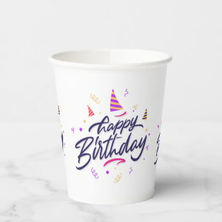 Gobelets En Papier Joyeuses tasses à thème d'anniversaire