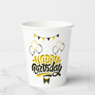 Gobelets En Papier Joyeuses tasses de papier amusantes d'anniversaire
