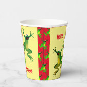 Gobelets En Papier Joyeuses tasses de papier de grenouille d'annivers (Droite)