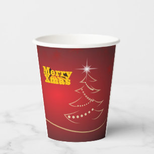 Gobelets En Papier Joyeuses tasses de papier de Noël