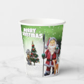 Gobelets En Papier Joyeuses tasses de papier de Noël (Verso)