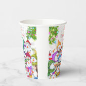 Gobelets En Papier Joyeuses tasses de papier de Noël Snowmans (Gauche)