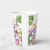 Gobelets En Papier Joyeuses tasses de papier de Noël Snowmans (Droite)
