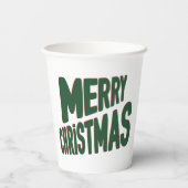 Gobelets En Papier Joyeuses tasses en papier de Noël (Verso)