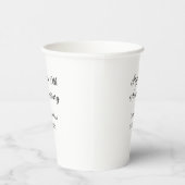 Gobelets En Papier Joyeux 10e anniversaire simple nom de mariage mini (Droite)