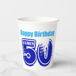 Gobelets En Papier Joyeux 50e anniversaire de la Coupe de papier pers
