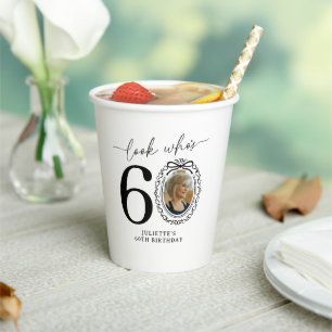 Gobelets En Papier Joyeux 60 ans ! Tasses en papier pour les 60 ans a