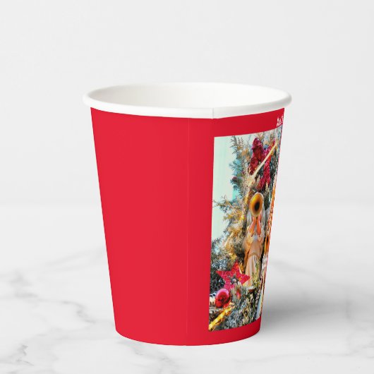 Gobelets En Papier Joyeux anges célestes de Noël (Droite)