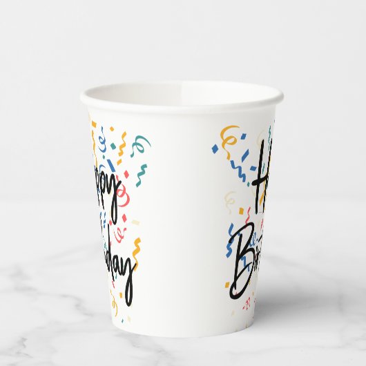 Gobelets En Papier Joyeux anniversaire (Gauche)