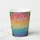 Gobelets En Papier Joyeux anniversaire (Verso)