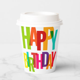 Gobelets En Papier Joyeux anniversaire