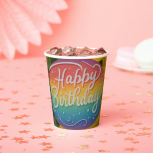 Gobelets En Papier Joyeux anniversaire