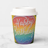 Gobelets En Papier Joyeux anniversaire (Verso)