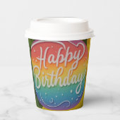 Gobelets En Papier Joyeux anniversaire (Recto)