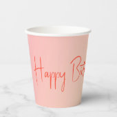 Gobelets En Papier Joyeux anniversaire belle (Recto)