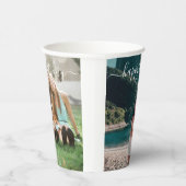 Gobelets En Papier Joyeux Anniversaire Calligraphie moderne Photo (Droite)