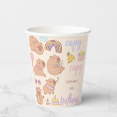 Gobelets En Papier Joyeux anniversaire capy (Recto)